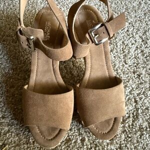 Michael Kors Camel Suede Sandals